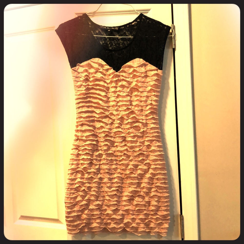 Black and pink cocktail dress size medium